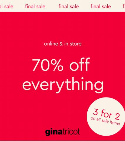 Gina Tricot katalog i Esbjerg | 70% Off Everything | 19.1.2023 - 1.2.2023
