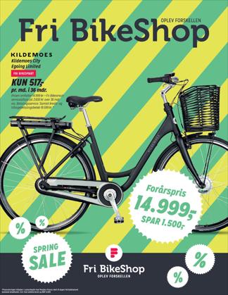 Fri BikeShop Thisted, Lille Torv 3 | Åbningstider tilbud