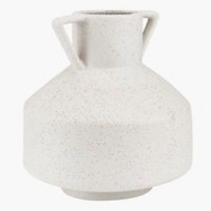 Vase DINES u00d825xH25cm hvid på tilbud til 75 kr. hos JYSK