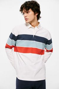 Long-sleeved striped rugby polo shirt på tilbud til 15,99 kr. hos Springfield