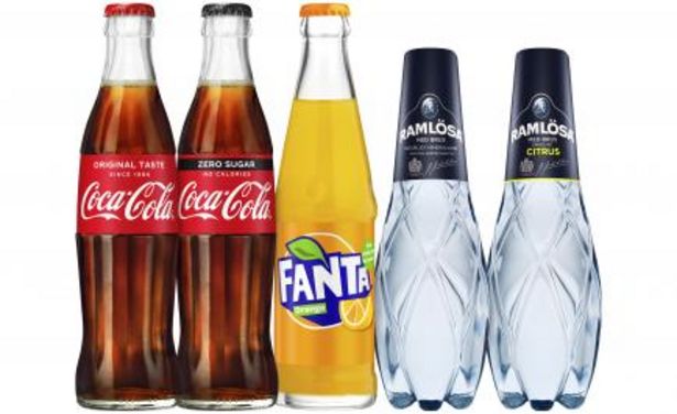 Coca-Cola, Ramlösa Premium, Schweppers, Kinley m.fl. på tilbud til 105 kr.