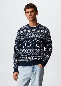 Christmas jacquard sweater på tilbud til 149 kr. hos Mango
