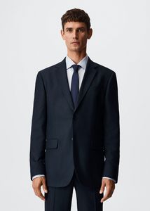 Slim fit suit blazer på tilbud til 599 kr. hos Mango