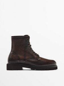 Leather Boots - Limited Edition på tilbud til 1799 kr. hos Massimo Dutti