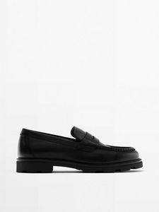 Nappa Leather Track Sole Loafers på tilbud til 1199 kr. hos Massimo Dutti