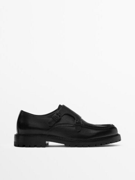 Nappa Leather Monk Shoes på tilbud til 1199 kr. hos Massimo Dutti