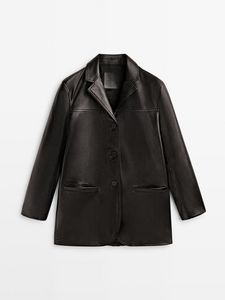 Nappa Leather Blazer på tilbud til 2599 kr. hos Massimo Dutti