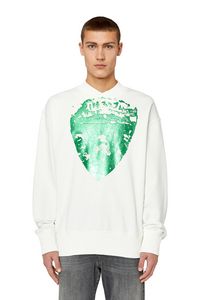 Sweatshirt with cracked foil print på tilbud til 1400 kr. hos Diesel