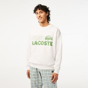 Men’s Lacoste Round Neck Loose Fit Vintage Print Sweatshirt på tilbud til 1200 kr. hos Lacoste