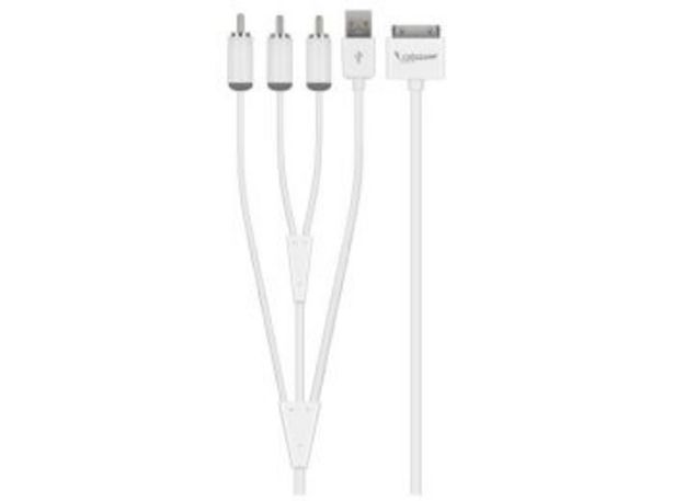 Apple A/V tilslutningskabel m. USB datasynch funktion på tilbud til 79 kr. hos Elextra