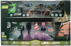 RC Lastbil med hænger og skilte på tilbud til 150 kr. hos Legekæden