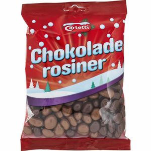 Carletti Chokoladerosiner Jul 290g på tilbud til 22,99 kr. hos Fleggaard